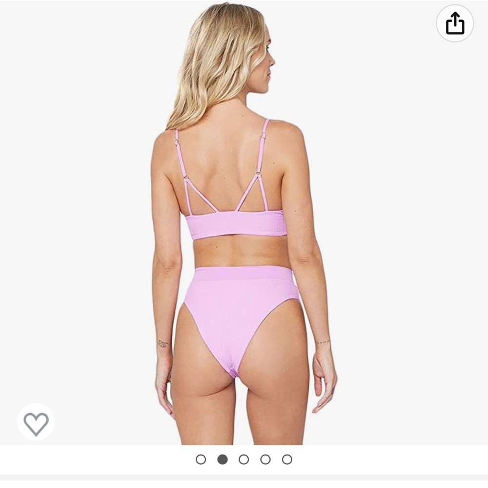 L Space Bikini Siren top and Court bottom in Rosebud - Picture 2 of 4